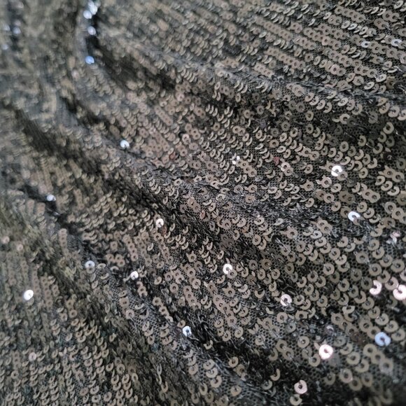 H&M Black Sequine Size XXL Holiday/ NYE / Coctail/ Formal Long Sleeve Dress - Picture 11 of 11